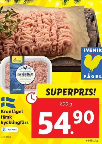 Lidl Kronfågel färsk kycklingfärs erbjuda