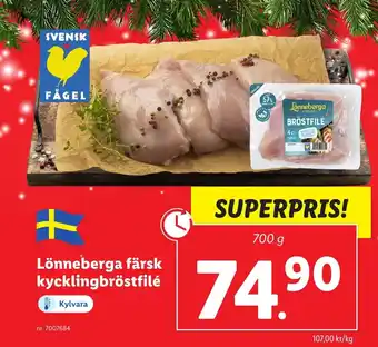 Lidl Lönneberga färsk kycklingbröstfilé erbjuda