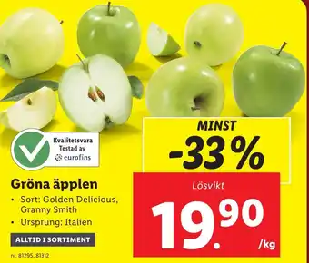 Lidl Gröna äpplen erbjuda