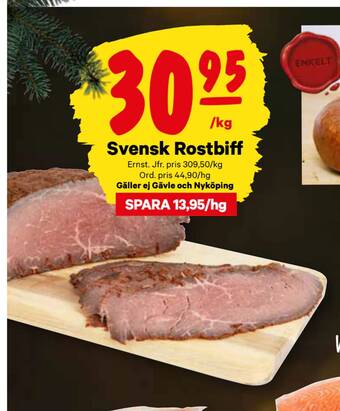 City Gross Svensk rostbiff erbjuda