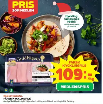 Coop Konsum Färsk kycklingfilé erbjuda
