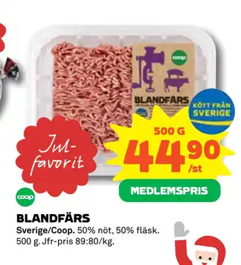 Coop Konsum Blandfärs erbjuda