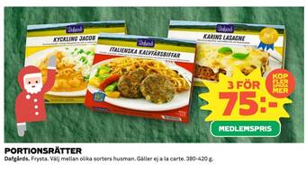 Coop Portionsrätter erbjuda