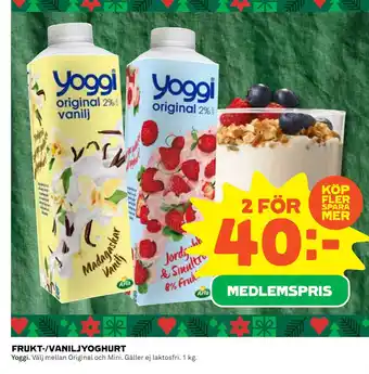 Coop Konsum Frukt-/vaniljyoghurt erbjuda