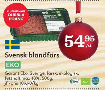 Hemköp Svensk blandfärs erbjuda