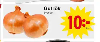 Matöppet Gul lök erbjuda