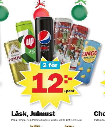 Pekås Läsk, julmust erbjuda