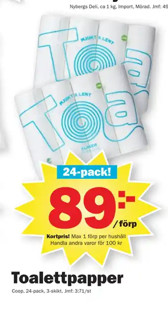 Pekås Toalettpapper erbjuda