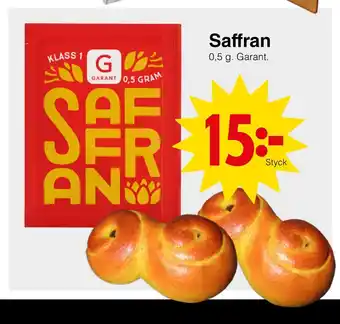Matöppet Saffran erbjuda