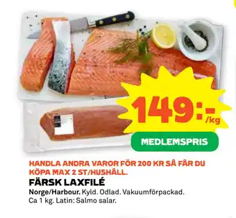 Stora Coop Färsk laxfilé erbjuda