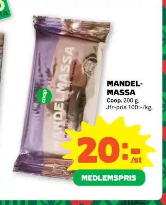 Stora Coop Mandelmassa erbjuda