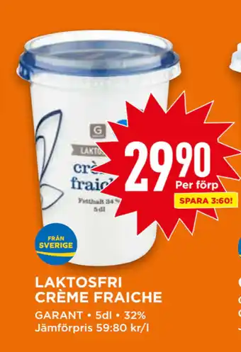 Willys Laktosfri crème fraiche erbjuda