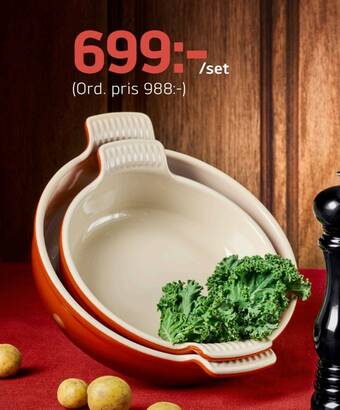 Önska Le creuset erbjuda