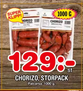Nya Pulsen Chorizo, storpack erbjuda