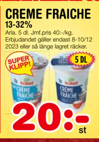 Nya Pulsen Creme fraiche 13-32% erbjuda