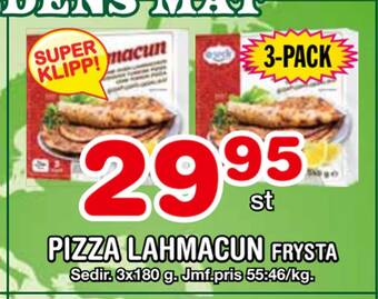 Nya Pulsen Pizza lahmacun erbjuda