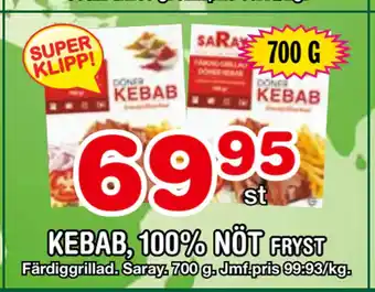 Nya Pulsen Kebab, 100% nöt erbjuda