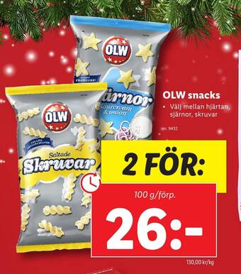 Lidl OLW snacks erbjuda