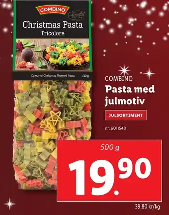 Lidl COMBINO Pasta med julmotiv erbjuda