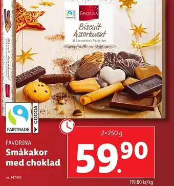 Lidl FAVORINA Småkakor med choklad erbjuda