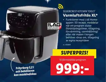 Lidl SILVERCREST KITCHEN TOOLS® Varmluftsfritös XL erbjuda