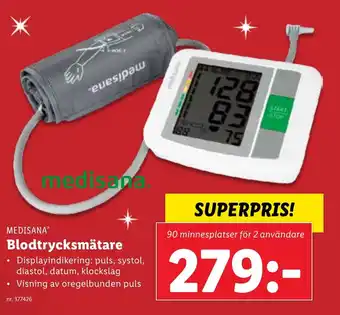 Lidl MEDISANA Blodtrycksmätare erbjuda
