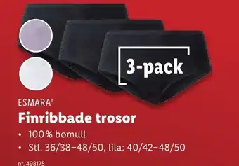 Lidl ESMARAⓇ Finribbade trosor erbjuda