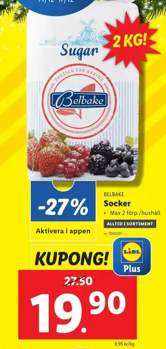 Lidl BELBAKE Socker erbjuda