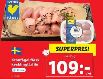 Lidl Kronfågel färsk kycklinglårfilé erbjuda