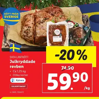 Lidl SVEA LANTKÖTT Julkryddade revben erbjuda