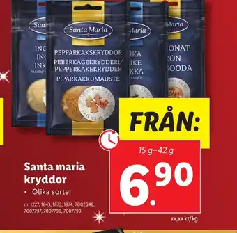 Lidl Santa maria kryddor erbjuda