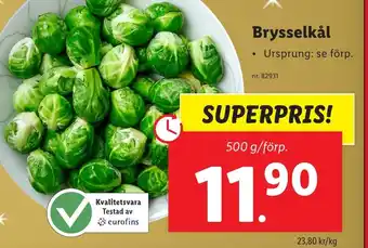 Lidl Brysselkål erbjuda