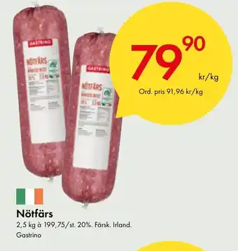 Snabbgross Nötfärs erbjuda