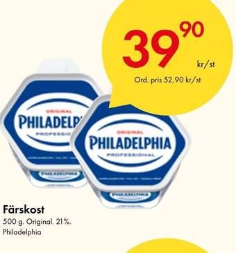 Snabbgross Färskost PHILADELPHIA erbjuda