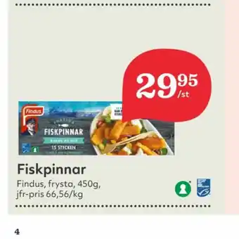 Hemköp Findus Fiskpinnar erbjuda
