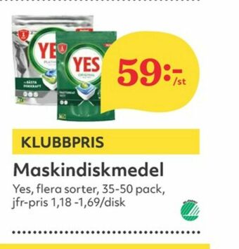 Hemköp Yes Diskmaskintabs erbjuda