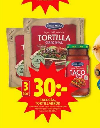 ICA Kvantum Santa Maria Tortillas erbjuda