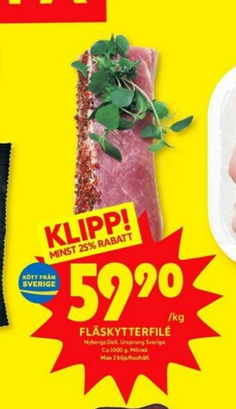 ICA Kvantum Nybergs Deli Fläskytterfilé erbjuda