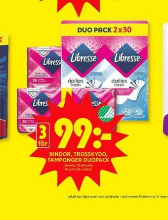 ICA Kvantum Libresse Tamponger erbjuda