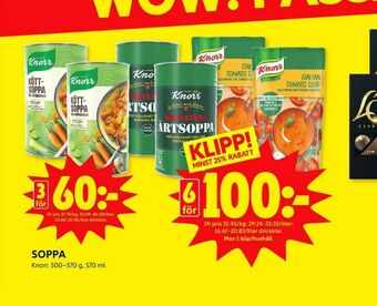ICA Kvantum Knorr Soppor erbjuda