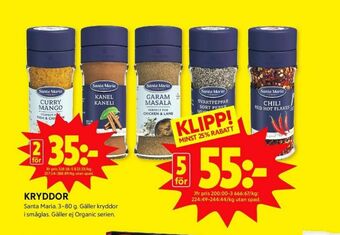 ICA Kvantum Santa Maria Kryddor erbjuda