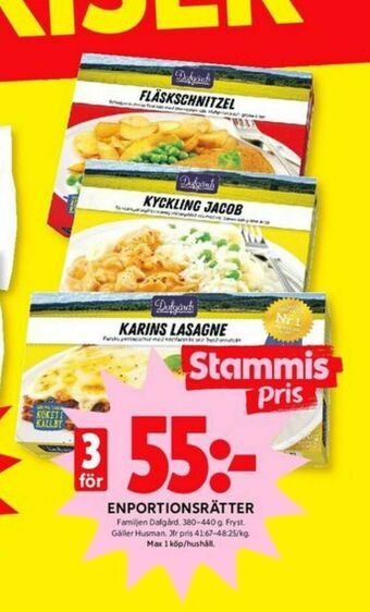 ICA Kvantum Dafgårds Färdigrätter erbjuda
