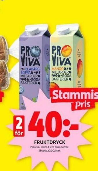 ICA Kvantum ProViva Fruktdryck erbjuda