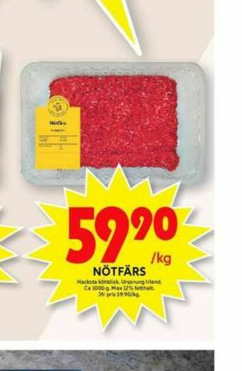 ICA Maxi Hacksta Nötfärs erbjuda