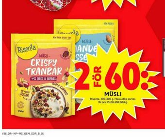 ICA Maxi Risenta Müsli erbjuda