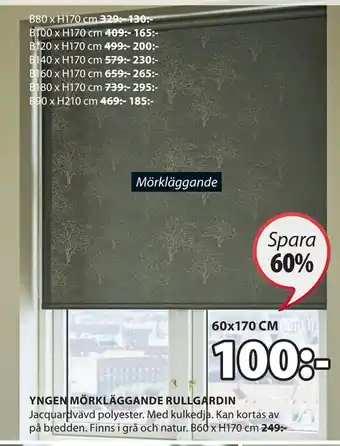 JYSK Yngen mörkläggande rullgardin erbjuda