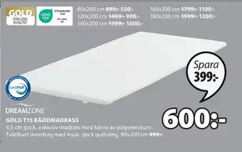 JYSK Gold t15 bäddmadrass erbjuda