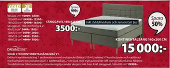 JYSK Gold c110 kontinentalsäng grå-21 erbjuda