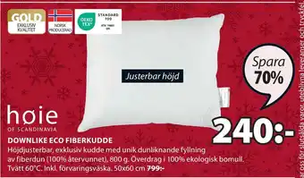 JYSK Downlike eco fiberkudde erbjuda