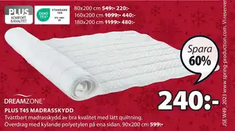 JYSK Plus t45 madrasskydd erbjuda